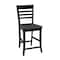 International Concepts Cosmo Counter Height Stool, 24" Seat Height, Coal S75-3102 - alternate 7